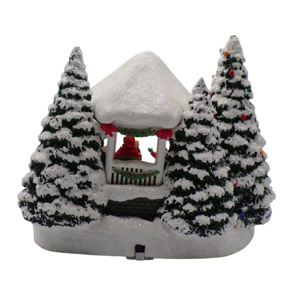 Thomas Kinkade 1993 ST NICHOLAS Lighted 6" Christmas Village Gazebo TESTED WORKS - Picture 4 of 6